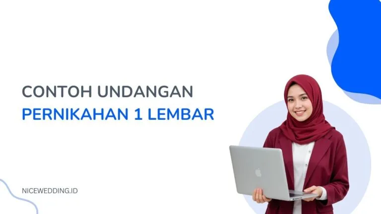 Contoh Undangan Pernikahan Lembar Yang Simple