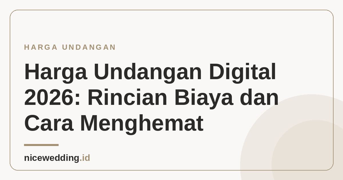 Ilustrasi rincian harga undangan digital 2026