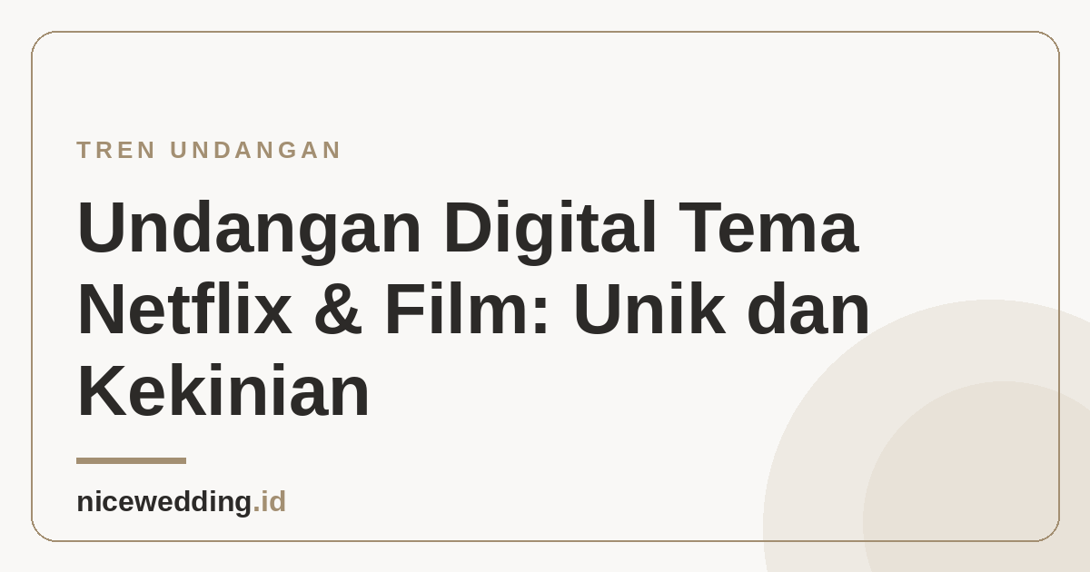 Ilustrasi undangan digital tema Netflix dan film