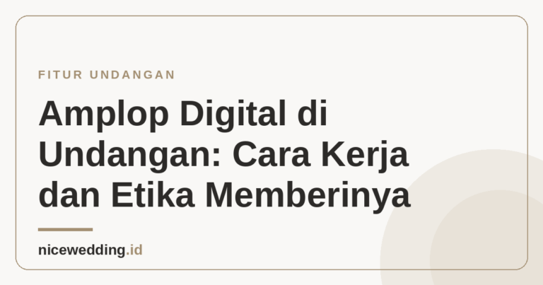 Ilustrasi fitur amplop digital pada undangan