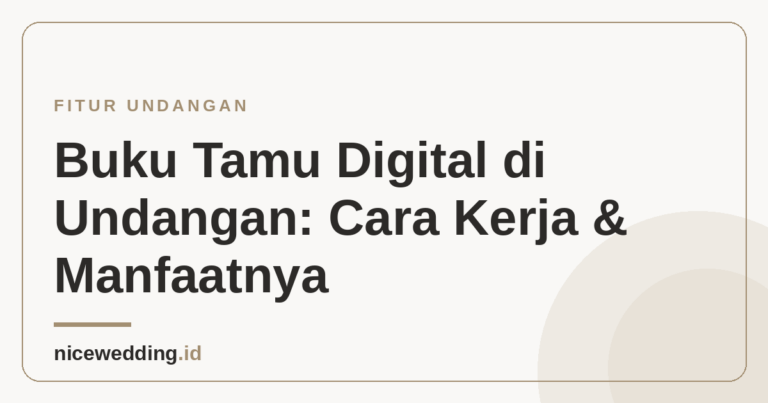 Ilustrasi buku tamu digital pada undangan