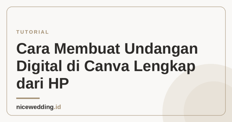 Ilustrasi cara membuat undangan digital di Canva dari HP
