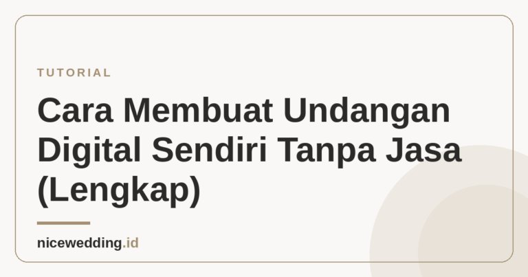 Ilustrasi cara membuat undangan digital sendiri tanpa jasa