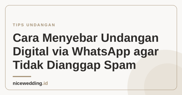 Ilustrasi menyebar undangan digital lewat WhatsApp agar tidak dianggap spam