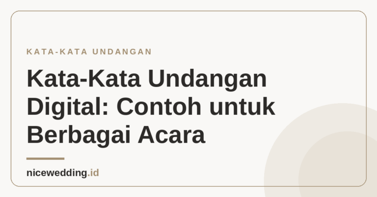 Ilustrasi kata-kata undangan digital untuk berbagai acara