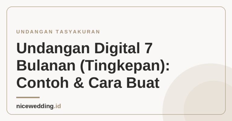 Ilustrasi undangan digital 7 bulanan tingkepan
