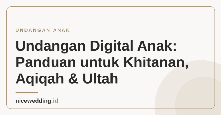 Ilustrasi undangan digital anak untuk khitanan, aqiqah, dan ulang tahun