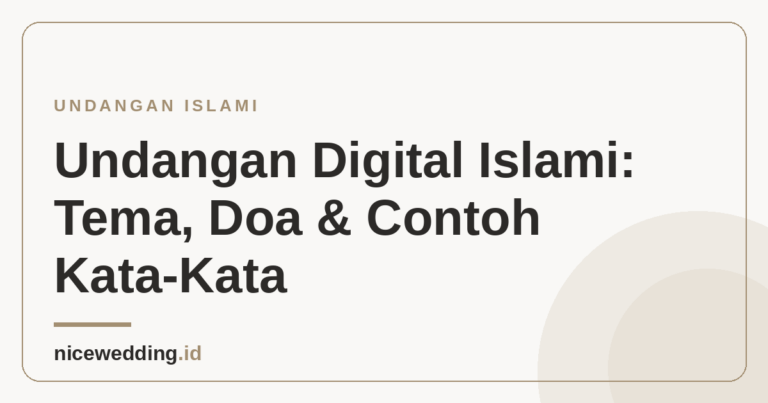 Ilustrasi undangan digital islami dengan tema elegan