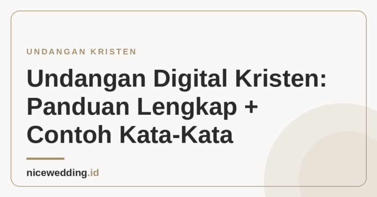 Ilustrasi undangan digital Kristen dengan nuansa elegan