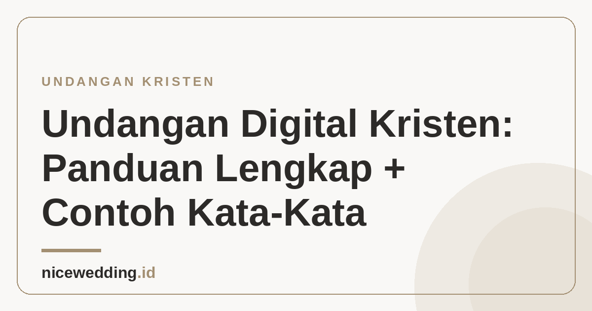 Ilustrasi undangan digital Kristen dengan nuansa elegan