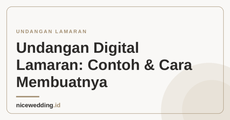 Ilustrasi undangan digital lamaran