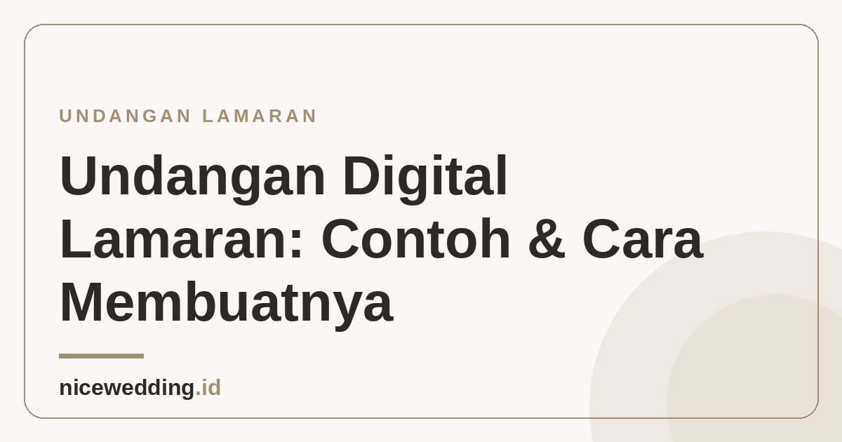 Ilustrasi undangan digital lamaran