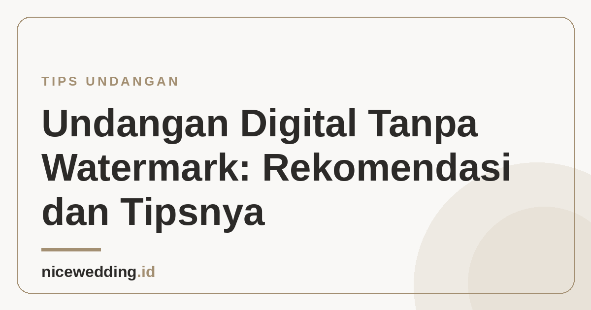 Ilustrasi undangan digital tanpa watermark