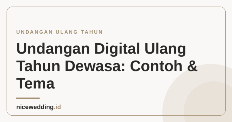 Ilustrasi undangan digital ulang tahun dewasa