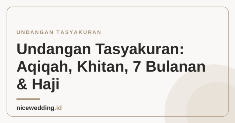 Ilustrasi undangan tasyakuran aqiqah, khitan, dan 7 bulanan