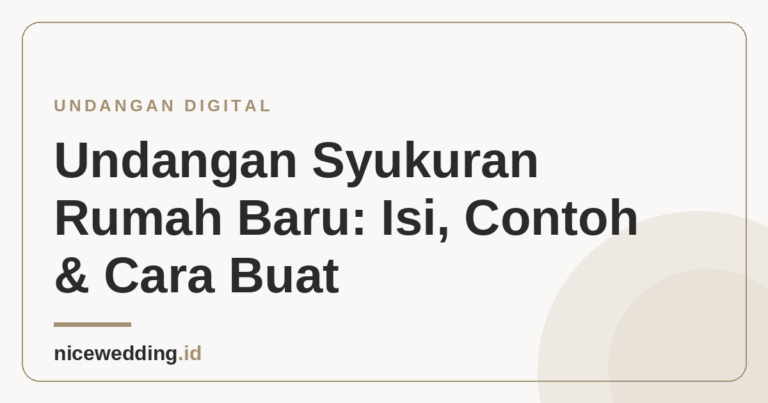 Ilustrasi undangan syukuran rumah baru dengan nuansa hangat