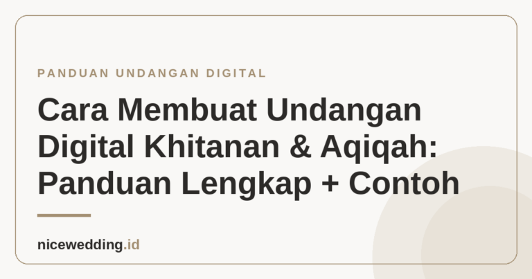 Ilustrasi undangan digital khitanan dan aqiqah - Nice Wedding