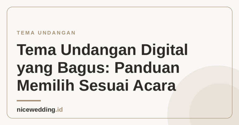 Ilustrasi memilih tema undangan digital sesuai acara