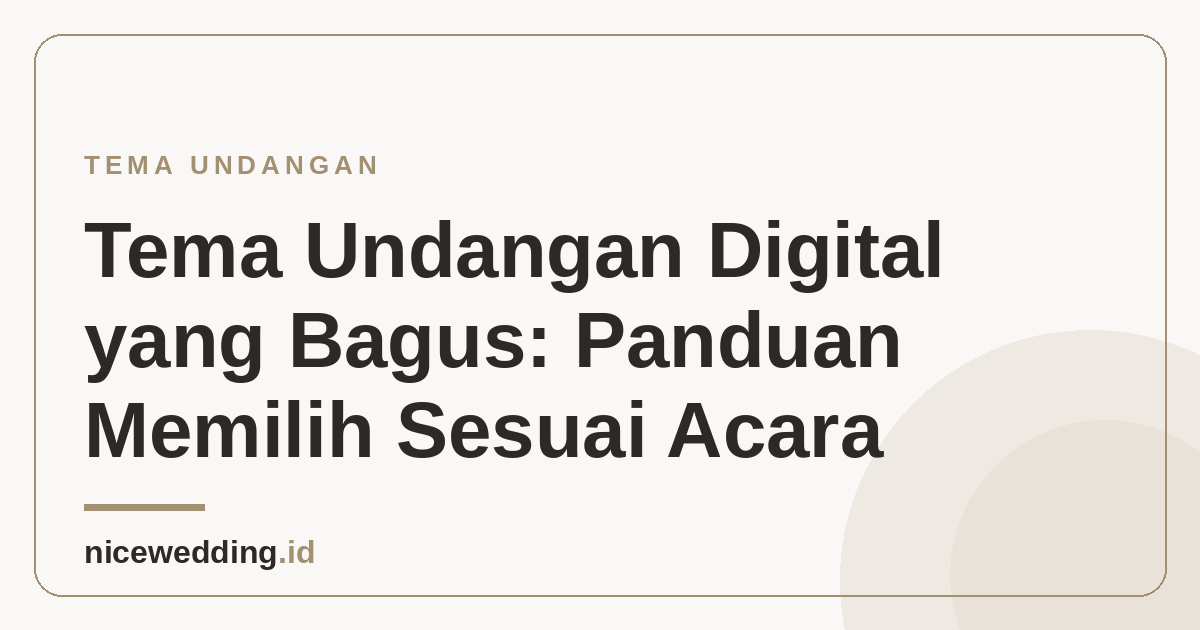 Ilustrasi memilih tema undangan digital sesuai acara
