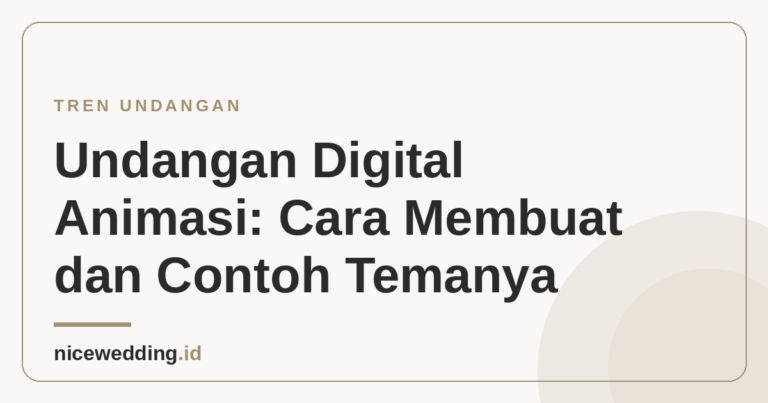 Ilustrasi undangan digital animasi dan contoh temanya