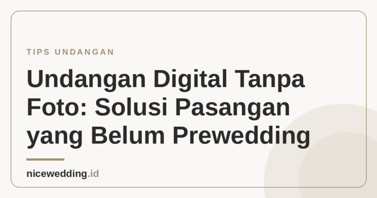 Ilustrasi undangan digital tanpa foto prewedding