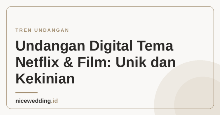 Ilustrasi undangan digital tema Netflix dan film
