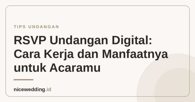 Ilustrasi fitur RSVP pada undangan digital