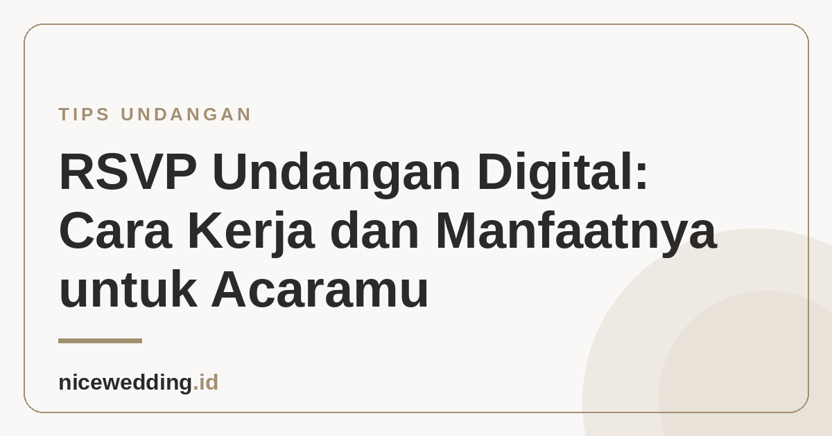 Ilustrasi fitur RSVP pada undangan digital