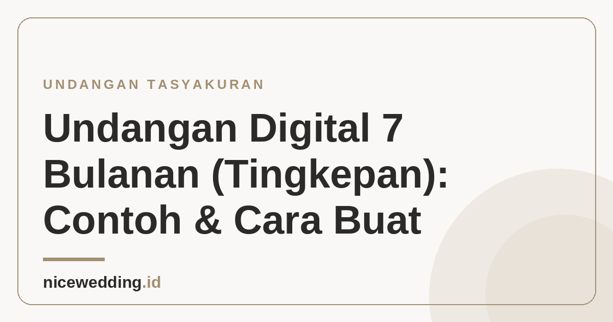 Ilustrasi undangan digital 7 bulanan tingkepan