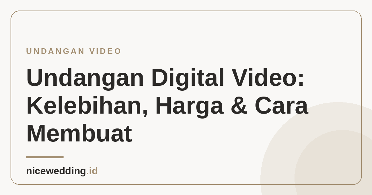 Ilustrasi undangan digital video