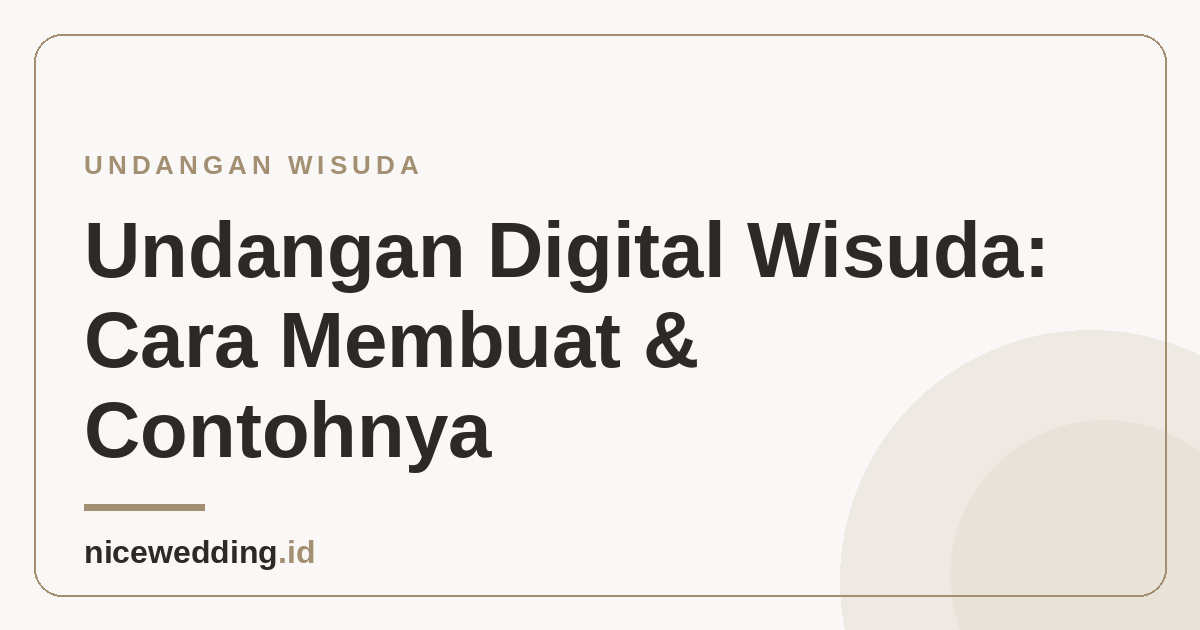 Ilustrasi undangan digital wisuda