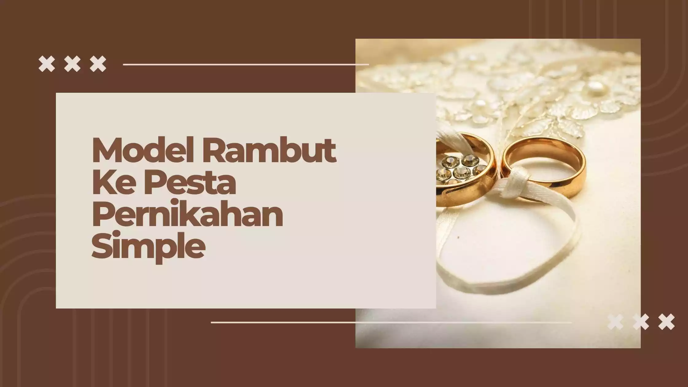 Model Rambut Ke Pesta Pernikahan Simple